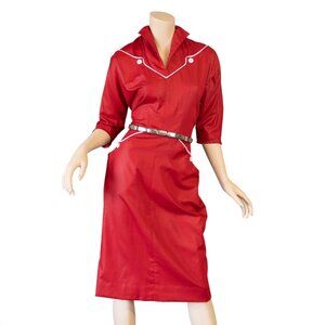 Custom Red Western-Style Dress by New Again Vintage * Made for Grey DeLisle